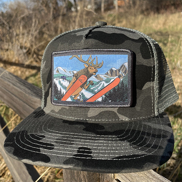 The Skiing Elk | Adult